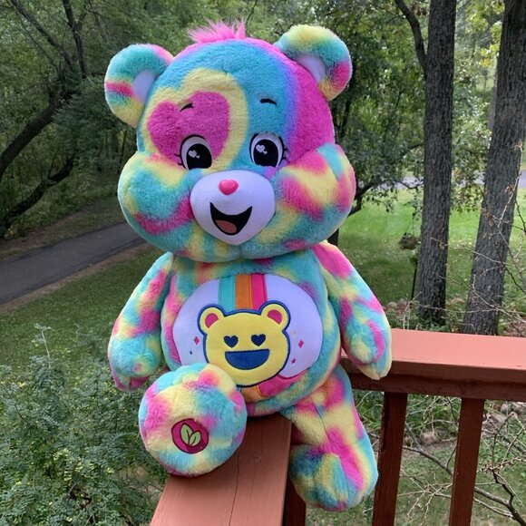 Care Bears Good Vibes Jumbo Plush Smiling Bear Rainbow 24" Soft Toy - Picture 6 of 15